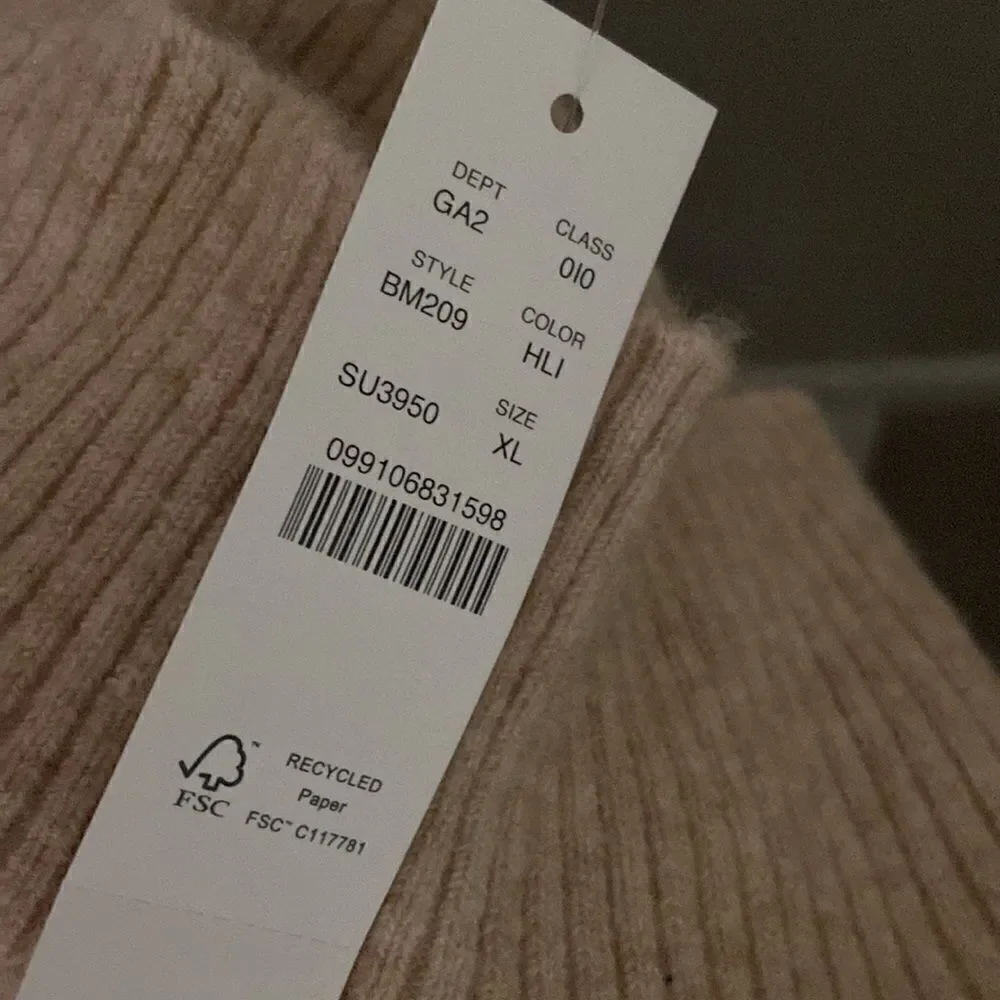 J Crew NWT Ribbed neck sweater size XL